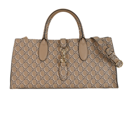 Jackie Tote, Canvas, Brown, 520981, DB/S, 3*